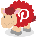 pinterest, sheep, social network svg vector icon