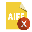 file,format,aiff,cross icon