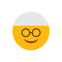 emoji, face, islam, muslim, nerd face, smilling face svg vector icon