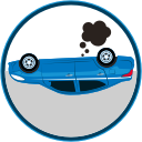 accidentes, auto insurance, car insurance, catastrophe, safe, seguro de automóviles, seguro de autos svg vector icon