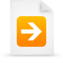 document, file, orange, paper icon