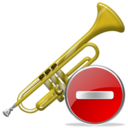 trumpet,delete,instrument,del,remove icon
