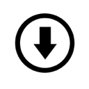 arrow, down, download icon