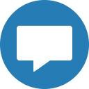 blue, chat, chatting, circle, comment, message, messaging svg vector icon