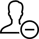 remove,user icon