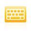 keyboard, yellow icon
