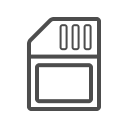card, sd, sd card, sd card , sd card line svg vector icon