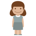 avatar, child, female, girl, grey, kid, person icon