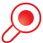 basic, red, search icon