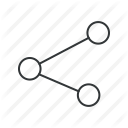 link, linked, media, share, sharing, social, viral icon