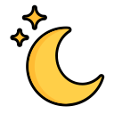 christmas, cynthia, holiday, moon, night, selene, star svg vector icon