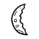astronomy, cresent, moon, space, waning svg vector icon