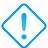 basic, blue, diamond, exclamation icon