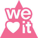 media, social, triangle, weheartit icon