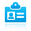 blue, card, user icon