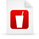 document, file, paper, red icon