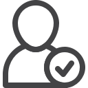 account, seo, user, verified svg vector icon
