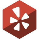 gloss, hexagon, media, social, yelp svg vector icon