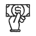 business, hand, money, shoping svg vector icon