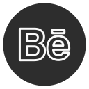 behance, circle, outline, social-media svg vector icon