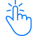 click, finger, one svg vector icon