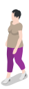 female, people, walking, woman svg vector icon