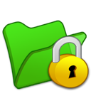 folder, green, locked icon
