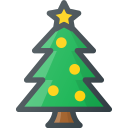 christmas, ornament, pine, star, tree svg vector icon