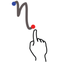 eta, gestureworks, greek, stroke icon