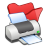 folder,red,printer,print icon