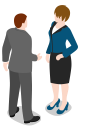 business, businessman, businesswoman, group, human, meeting, pair, people, person svg vector icon