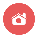 circular, home, index, main, mainpage, modern, red icon