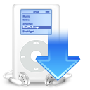 ipod,download,mp3 player,descending,fall,decrease,down,descend icon