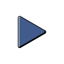 arrow, blue, control, go, music, pause, play svg vector icon