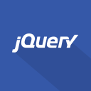 blue, front-end, javascript, jquery, js, library, long shadow, web, web technology svg vector icon