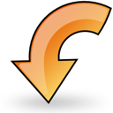 left, object, rotate icon