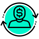 arrow, exchange, human, man, money, rotation svg vector icon