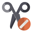 scissors,cancel icon