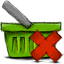 basket, deny icon