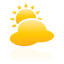cloudy, weather, yellow icon
