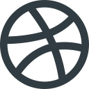 dribbble, logo, media, social svg vector icon