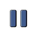 blue, control, music, pause, play, stop svg vector icon