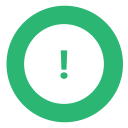 exclamation, green, warning svg vector icon