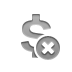 currency,sign,dollar,close icon
