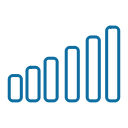 bar, chart, communication, connection, internet, network, statistics svg vector icon