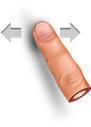 gesture, horisontally, slide icon