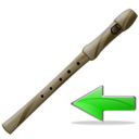 flute,back,instrument,left,prev,backward,previous,arrow icon
