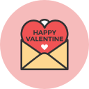 happy, mail, valentine svg vector icon