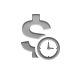 currency,sign,dollar,clock icon