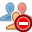 delete, users icon